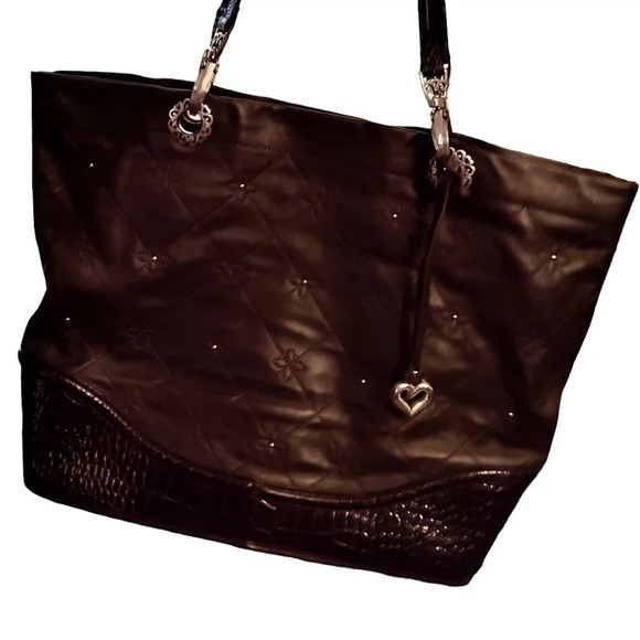 Brighton Handbags - Brighton Chocolate Studded Tote EUC ❤️